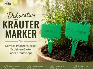 Dekorative Kräuter Marker individuell beschriftbar