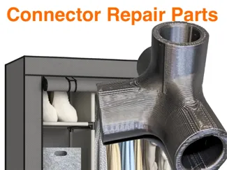 Portable Pipe Closet Storage Connector Pieces