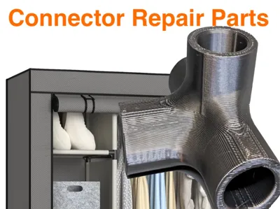 Portable Pipe Closet Storage Connector Pieces