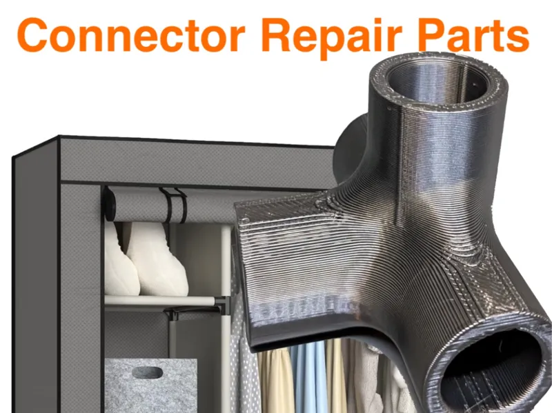 Portable Pipe Closet Storage Connector Pieces