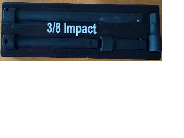 3/8 Inch Pittsburg Extension Tray Gridfinity