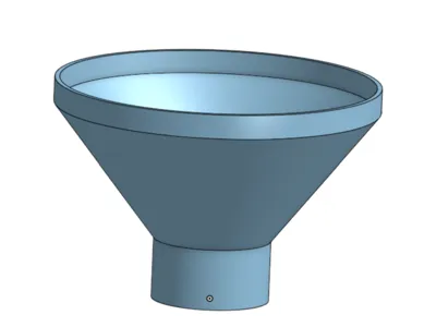 Funnel with wide base and holder
