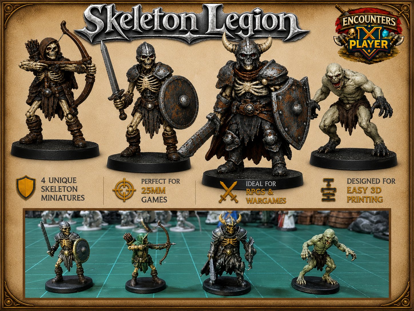 Skeletons Legion: DnD Pathfinder Mini