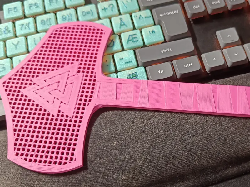 Mjolnir Fly Swatter with Valknut Symbol