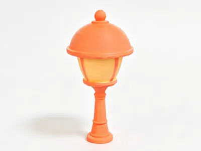 Fairy Tale Style Vintage Street Lamp Sculpture Model - Desktop Decorative Ornament