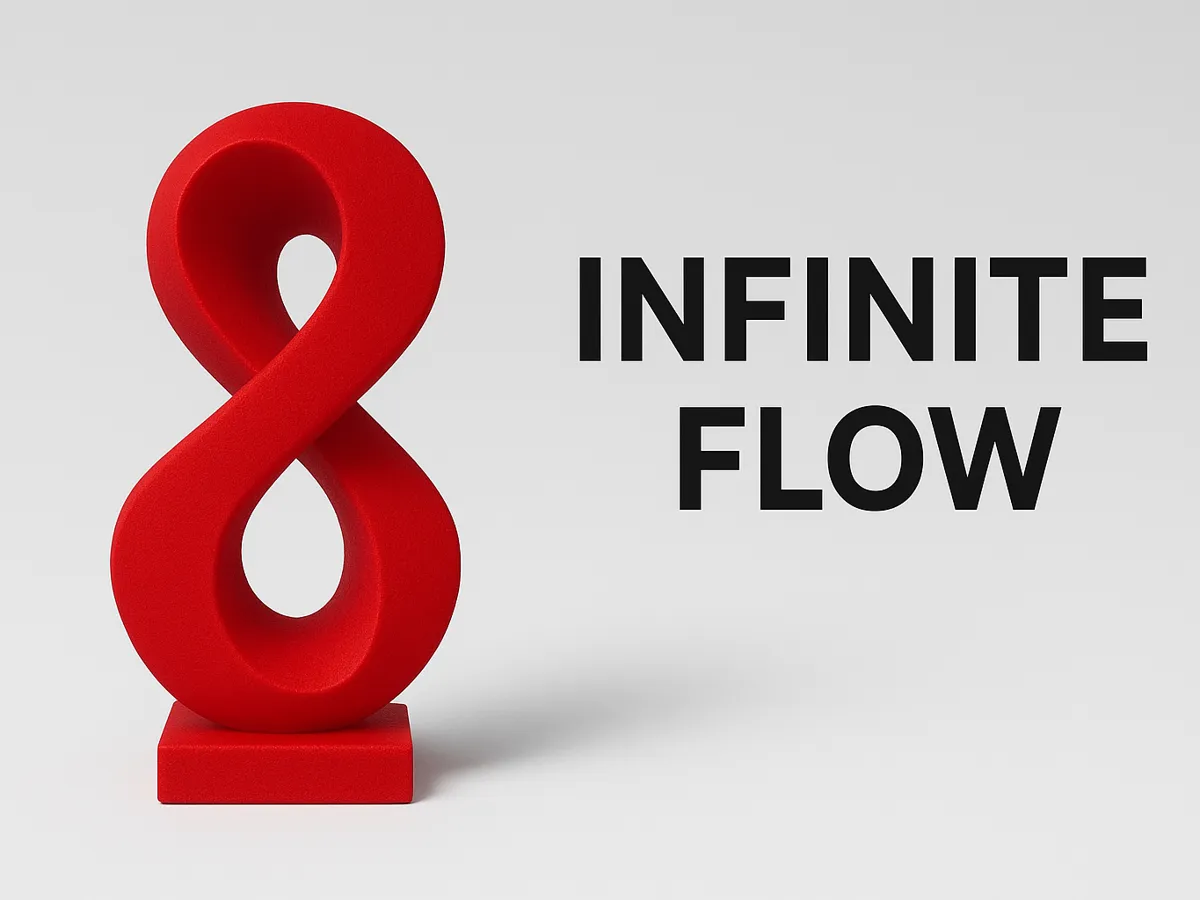 Sculpture abstraite Flux Infini