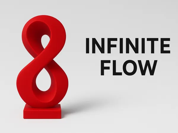 Sculpture abstraite Flux Infini