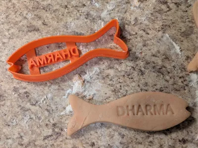 DHARMA Fish Biscuit cookie cutter from LOST