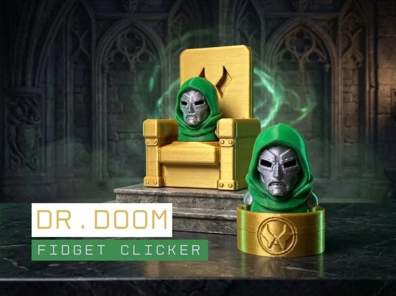 Doctor Doom Chibi Bust Clicker - 2 Bases