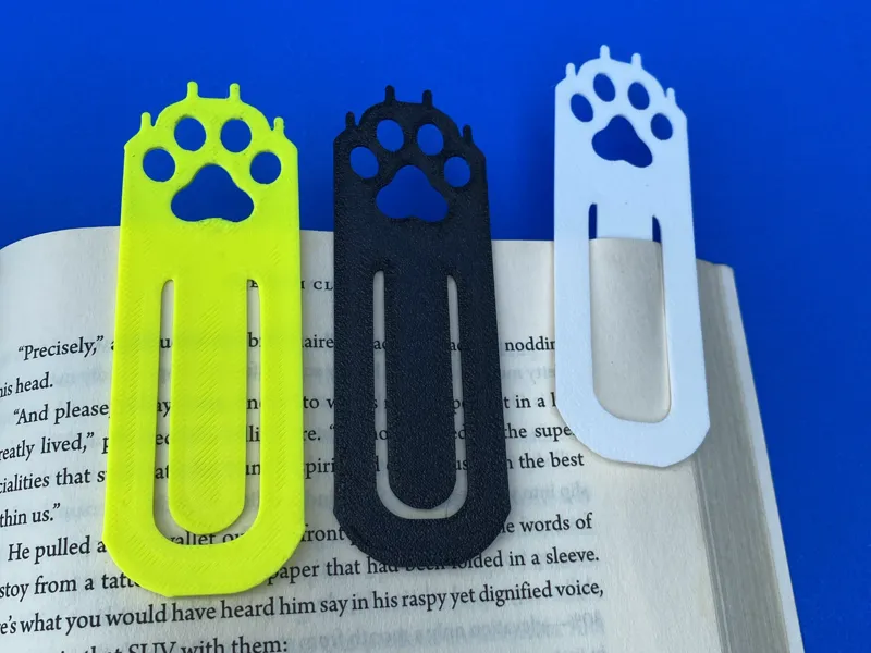 Cat Paw Bookmark With Nails