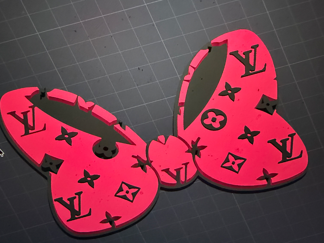 Embossed LV Keychain