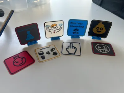 Desk Sign Holder (Make your own signs!)