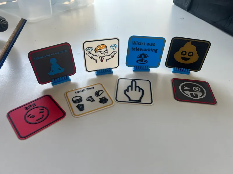 Desk Sign Holder (Make your own signs!)