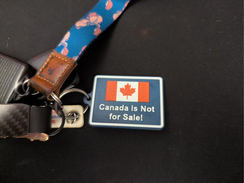 Canada is not for sale keychain