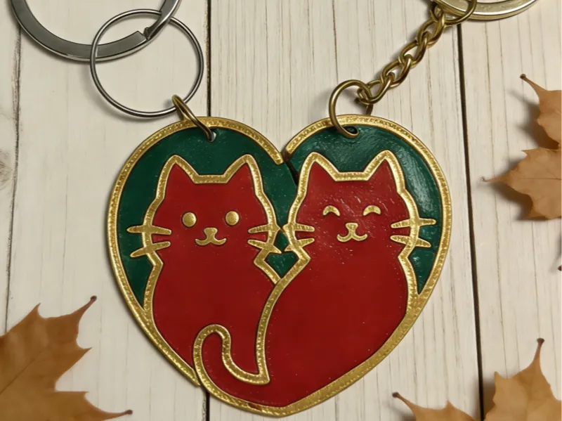 小猫爱心钥匙扣，解锁情人节专属浪漫密码