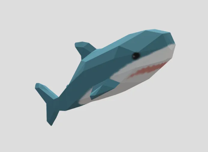 Low Poly Blåhaj