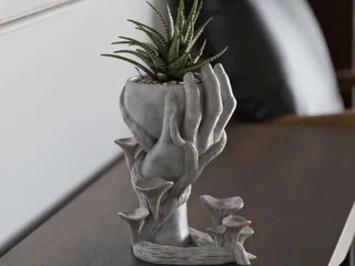 Mushroom hand vase