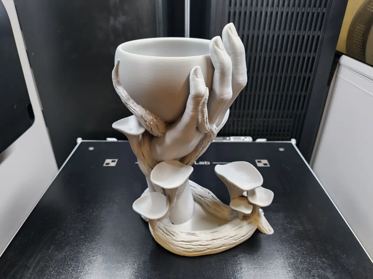 Mushroom hand vase view 3