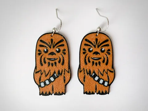 Star Wars Chewbacca earrings view 3