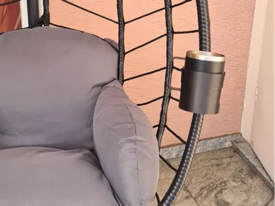 Drink holder for hanging chairs or poles 