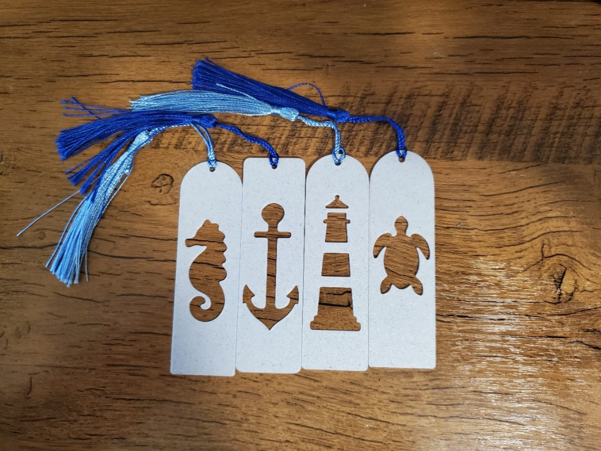 Nautical Theme Bookmark Set 3D model