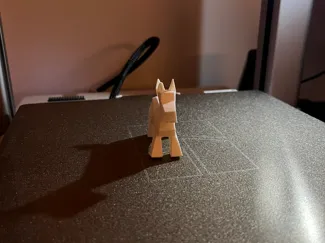 A small geometric dog