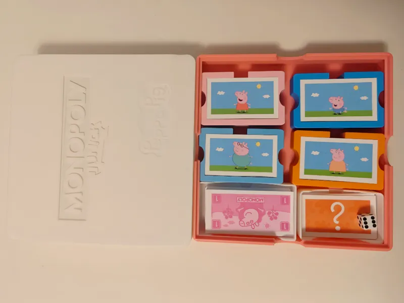 大富翁儿童版小猪佩奇自制桌游收纳盒Monopoly Junior Peppa Pig DIY Box