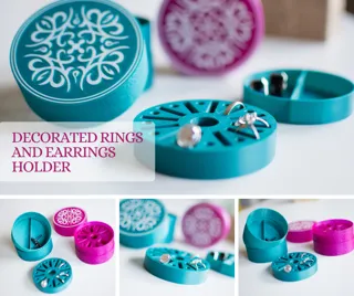 Decorated Ring and Earrings Holder
