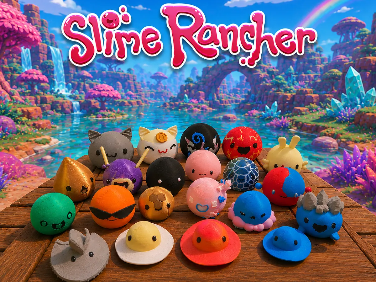 Slime Rancherlogo Slime Rancher Complete Slime Collection - Free 3D Print Model - MakerWorld
