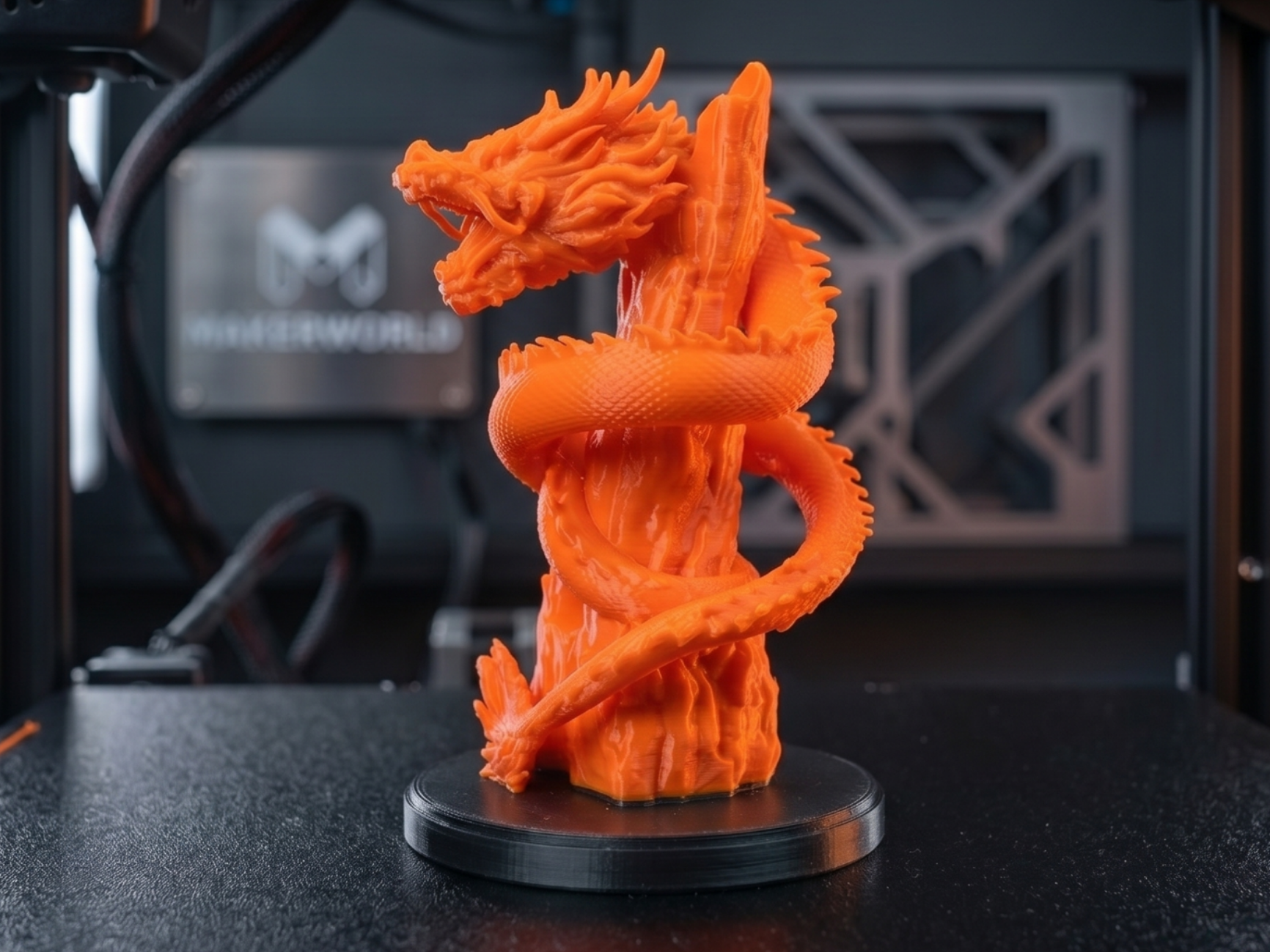 Chinese Dragon Wrapped Around Stone