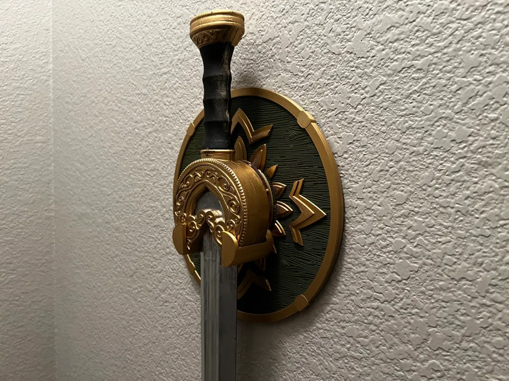 Rohan Oval Shield Herugrim Plaque | Shield of Rohan | The Lord of the Rings - Free 3D ...