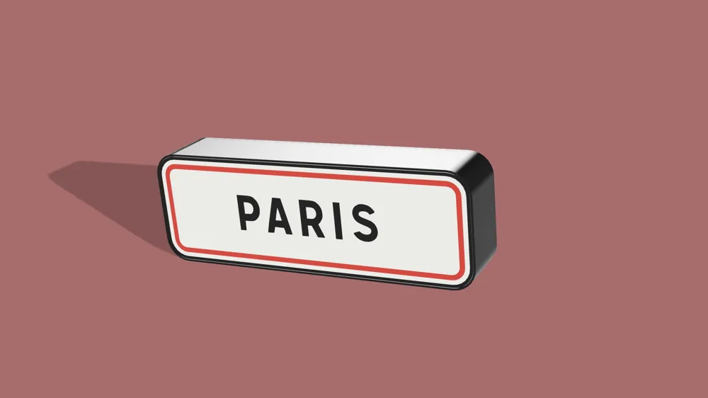 Panneau Ville PARIS France entrée lamp LED box light by guillaume76620 MakerWorld