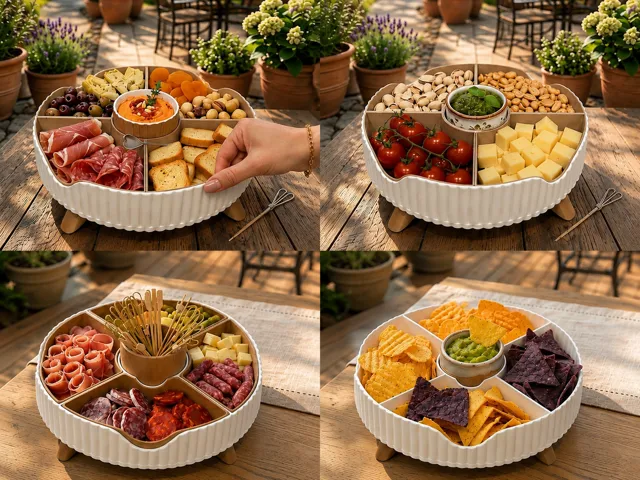 Contenant à aperitif rotatif design
