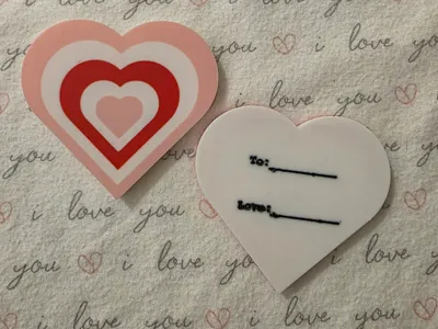 Printable Valentine - Concentric Hearts