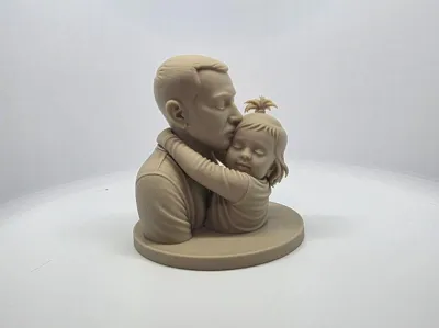 A Father's Love - Father and child sculpture