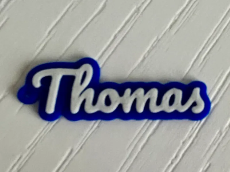 Thomas - 3d printed name keychain personalized