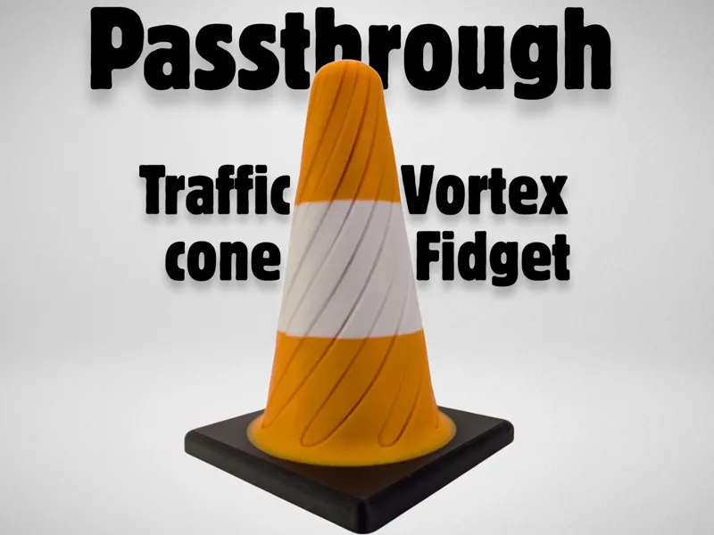 Passthrough Traffic Cone Vortex Fidget