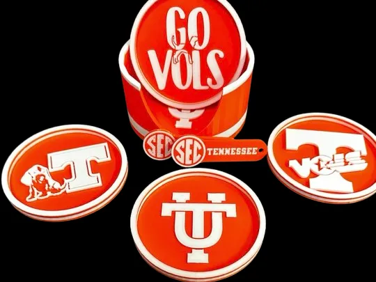 UT Coasters and Coaster Holder