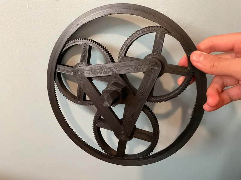 overengineered 10:1 ratio planetary gear drive