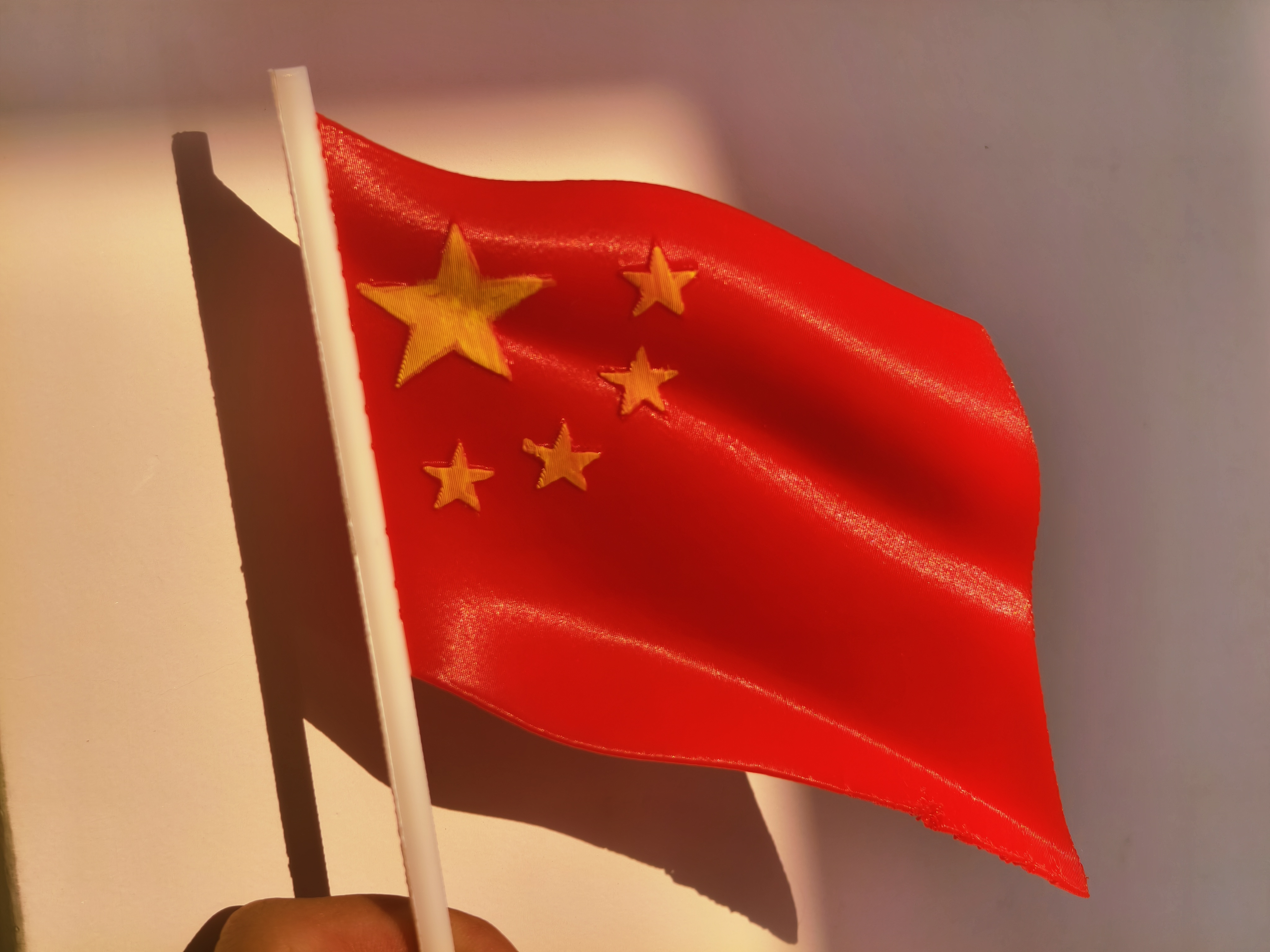 Miniatura 2 do modelo 3D 五星红旗迎风飘扬，祝祖国繁荣昌盛，无需支撑