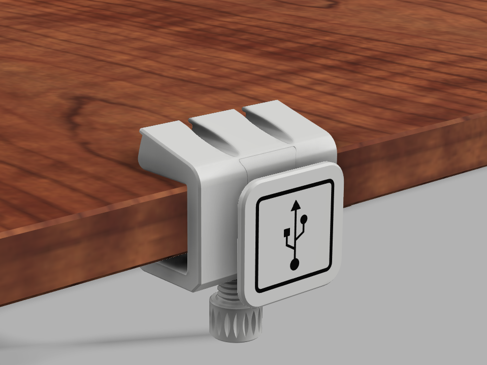 Usb cable desk organizer