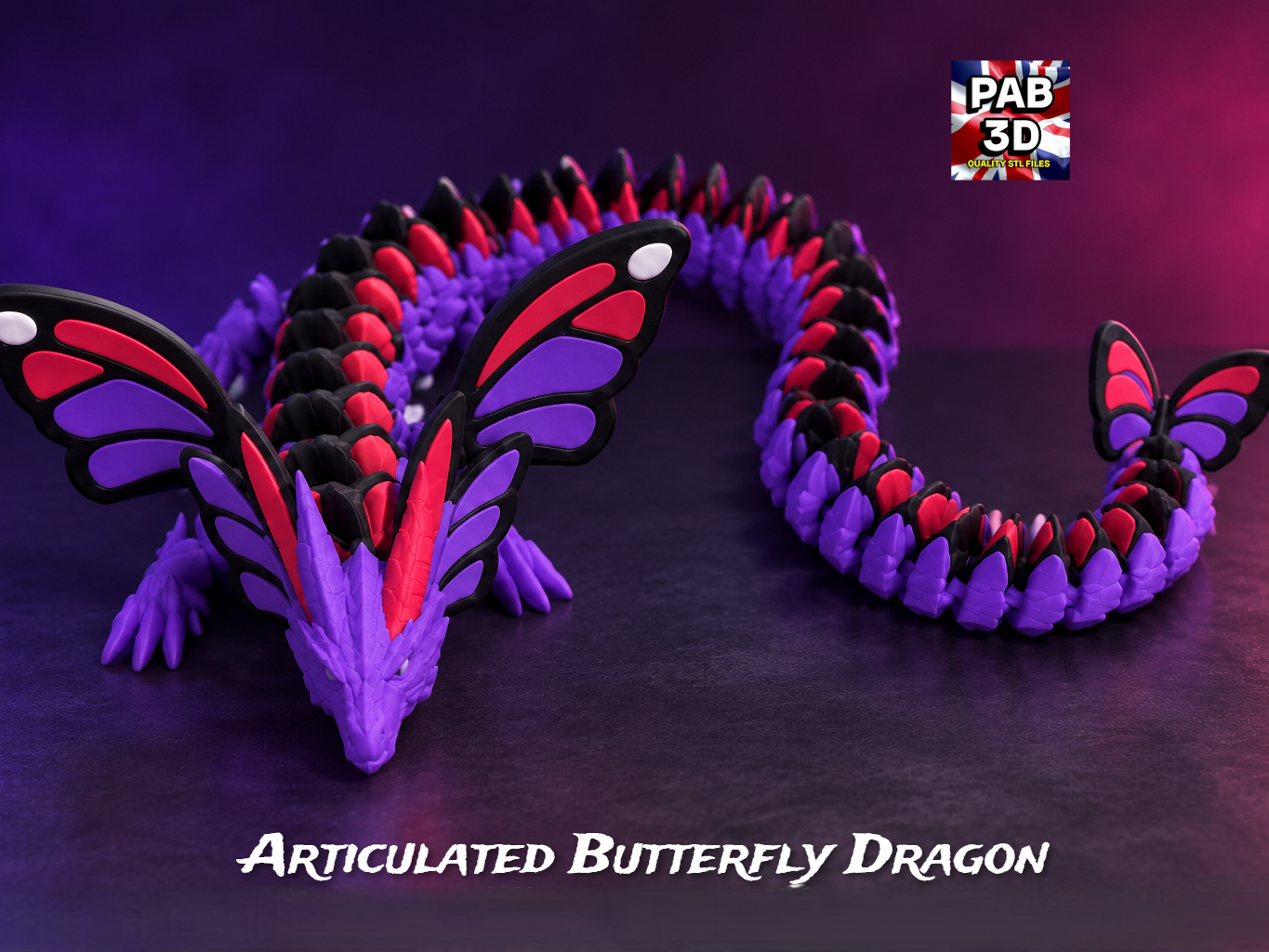 Articulated Butterfly Dragon 3D model
