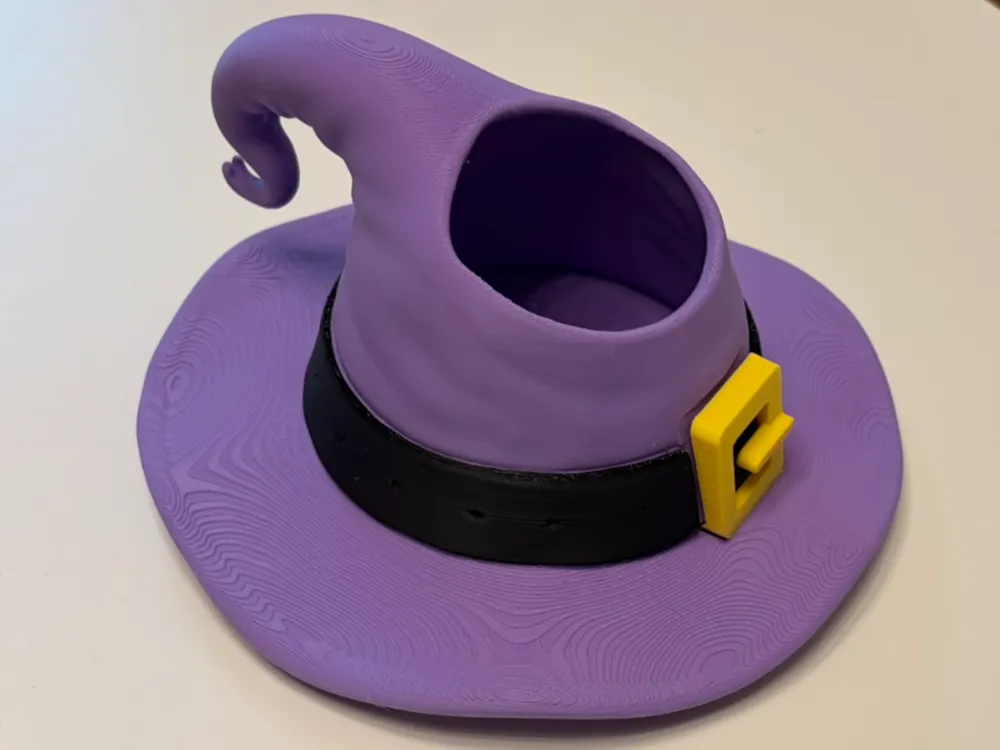 Accesorio para impresora 3D: Halloween Witch Hat Candy Bowl (No AMS & AMS). Referencia del modelo original.