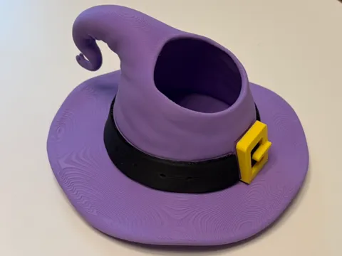 Accesorio para impresora 3D: Halloween Witch Hat Candy Bowl (No AMS & AMS) — referencia de MakerWorld
