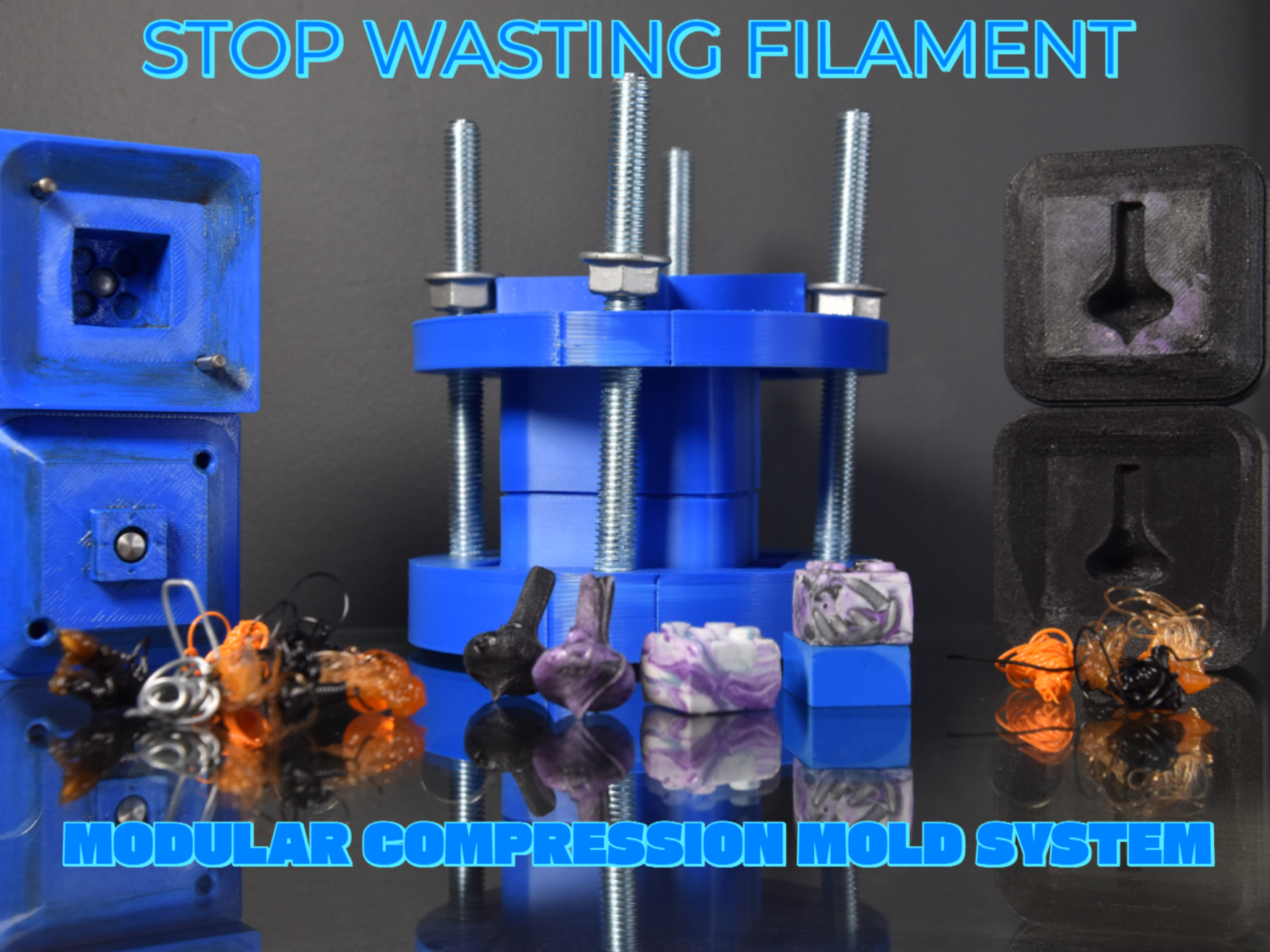 Modular compression molding system V2 (parametric)
