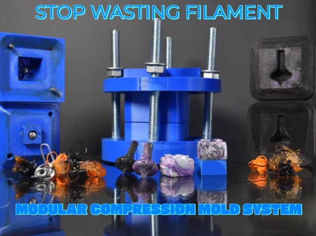 Modular compression molding system V2 (parametric)