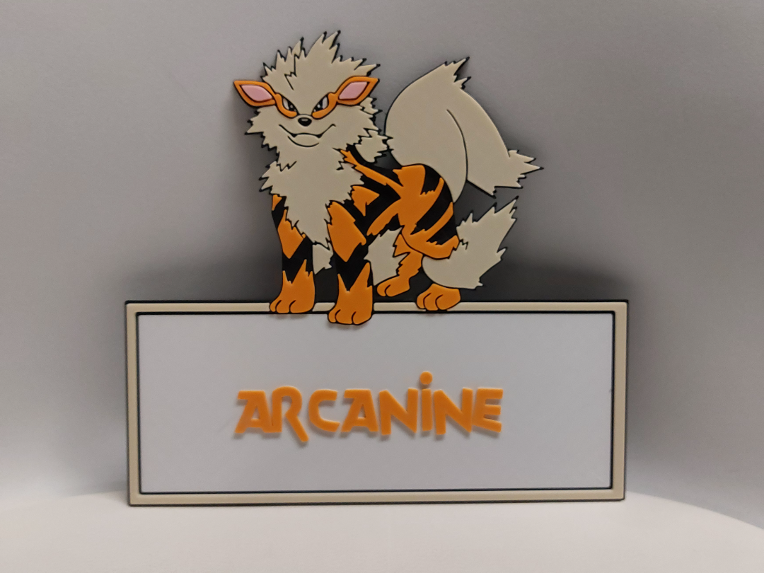 Arcanine Customisable Name Plate