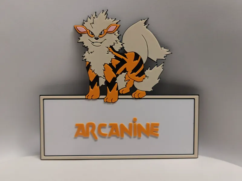 Arcanine Customisable Name Plate
