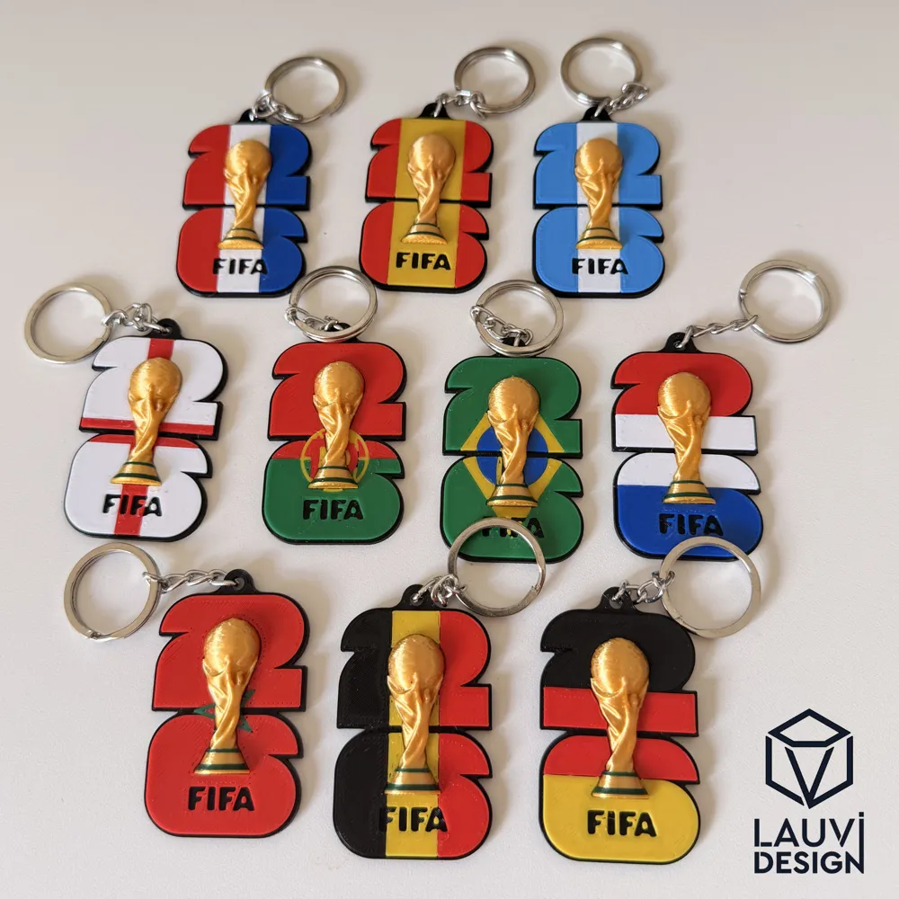 FIFA World Cup 2026 Logo Flags Keychains - Free 3D Print Model - MakerWorld