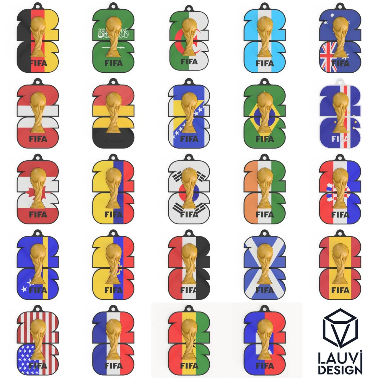 Llaveros Banderas Logo World Cup 2026 view 4